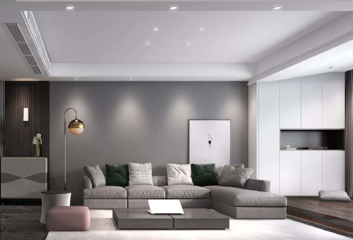 [裝修案例]129平現代簡約風格裝修案例，黑白灰的完美詮釋